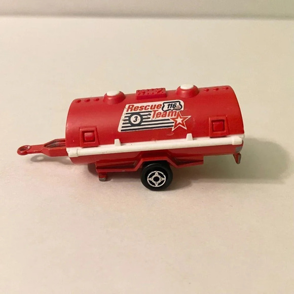 Vintage Majorette France Rescue Team Oil Tank Hauler Trailer - Picture 3 of 12